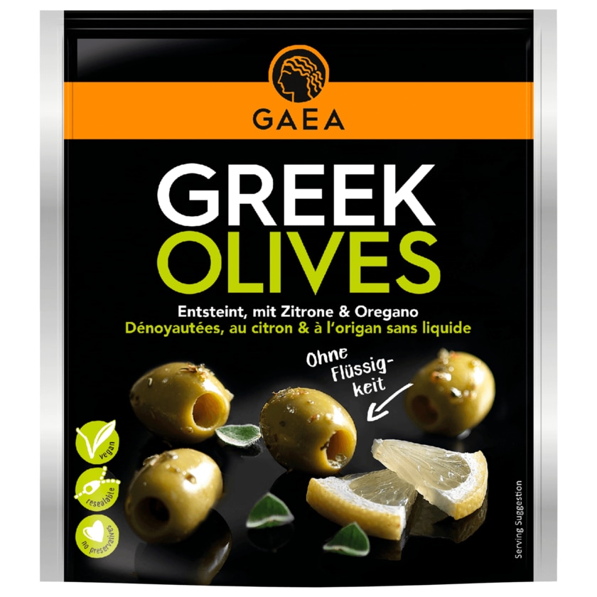 Gaea grüne Oliven Zitronen Oregano 150g
